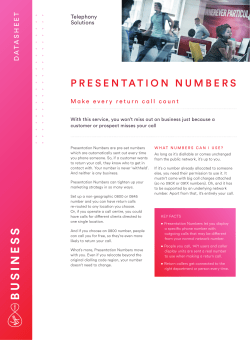 presentation numbers - Virgin Media Business