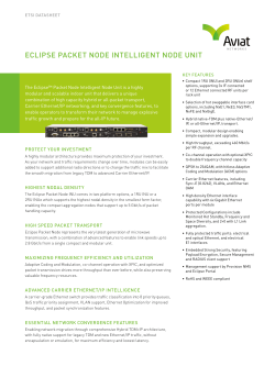 EclIpSE pacKET NoDE INTEllIgENT NoDE uNIT
