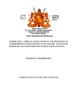 specifications and bills of quantities