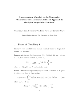 1 Proof of Corollary 1