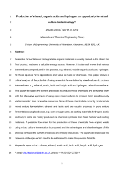 Acetic acid (+ hydrogen) - Aberdeen University Research Archive