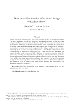 Does input-liberalization affect firms` foreign technology choice?