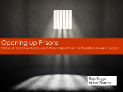 Status of Proactive Disclosure of Prison Department in Rajasthan