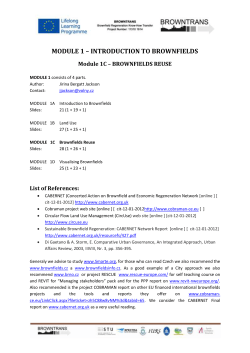 module 1 &ndash; introduction to brownfields