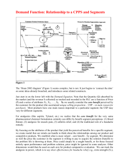 Demand Function and CPPS
