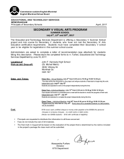 secondary v visual arts program