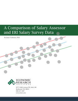 A Comparison of Salary Assessor and ERI Salary Survey Data