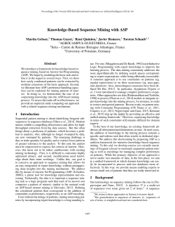 Knowledge-Based Sequence Mining with ASP