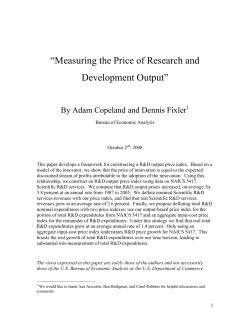 Measuring the Price of Research and Development Output