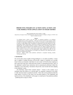 predicting inhabitant action using action and task models with