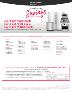 Buy 4 get $500 back, Buy 5 get $750 back, Buy 6 get