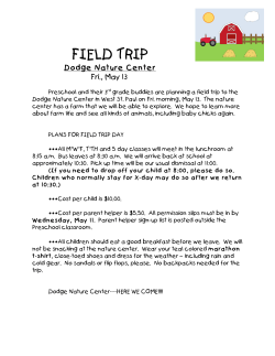 Dodge Nature Center field trip