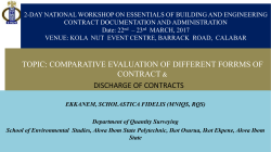 CONTRACT ADMINISTRATION COMPARATIVE