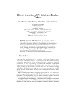 Efficient Generation of PH-distributed Random Variates
