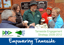 Tameside Engagement Strategy - Tameside Metropolitan Borough