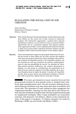 67 evaluating the social cost of job creation