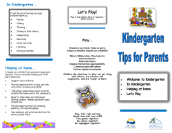 Kindergarten Tips for Parents