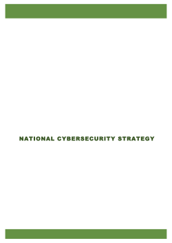 national cybersecurity strategy