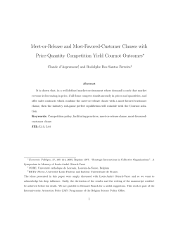 Meet-or-Release and Most-Favored-Customer Clauses with Price