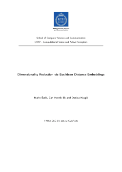 Dimensionality Reduction via Euclidean Distance - CSC