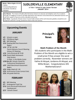 january - Queen Anne`s County Public Schools
