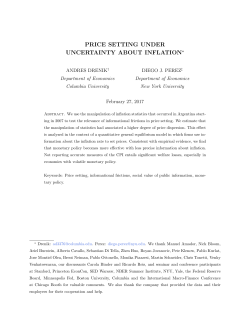 PRICE SETTING UNDER UNCERTAINTY ABOUT INFLATION?