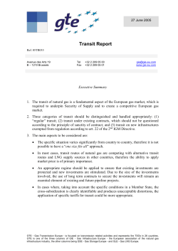 Appendix 4. Compatibility of entry-exit tariffs and transit