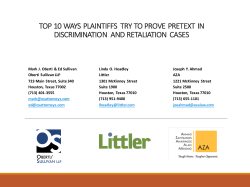 Top 10 Ways Plaintiffs Try To Prove Pretext In Discrimination and
