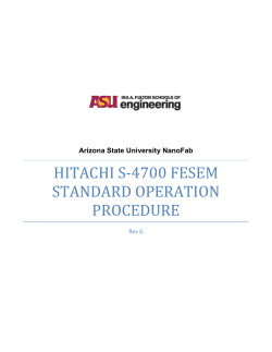 Hitachi S-4700 FESEM Standard operation Procedure
