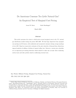 An Empirical Test of Marginal Cost Pricing