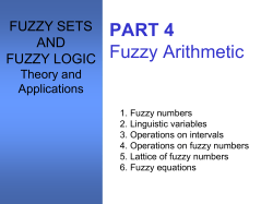 Lattice of fuzzy numbers Lattice of fuzzy numbers Lattice