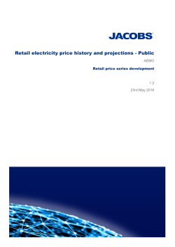 Retail electricity price history and projections
