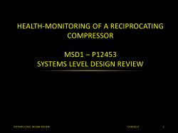 Health-Monitoring of a Reciprocating Compressor MSD1