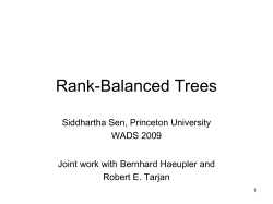 Rank-Balanced Trees - Cs.princeton.edu