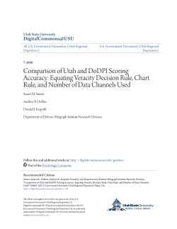 Comparison of Utah and DoDPI Scoring Accuracy: Equating