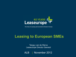 The use of leasing amongst European SMEs