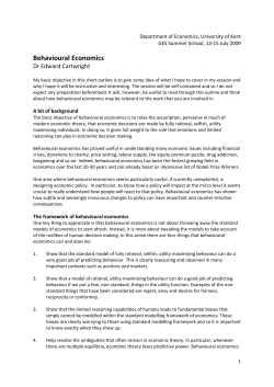 Behavioural Economics