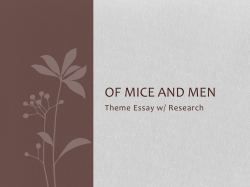 Of Mice and Men