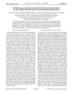Self-Referencing, Spectrally, or Spatially Encoded