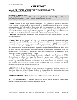 G. Satyavathi, Y. Srinivas, Malleswari. &ldquo;A Case of Gyrate Atrophy of