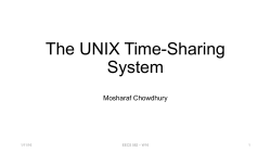 The UNIX Time-sharing System – A Retrospective