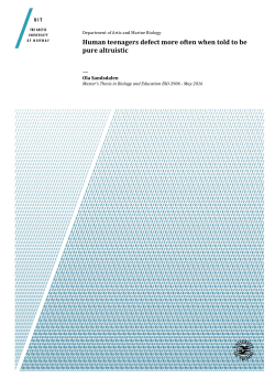 Human teenagers defect more often when told to be pure altruistic