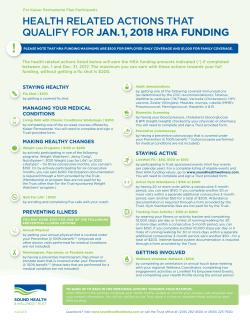 health related actions that qualify for jan. 1, 2018 hra funding