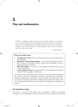 Play and mathematics