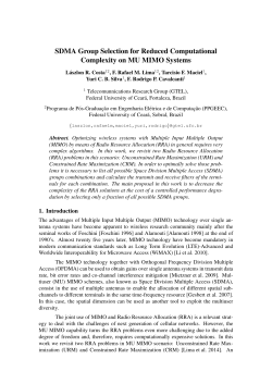 SDMA Group Selection for Reduced Computational