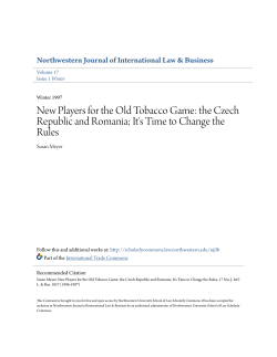New Players for the Old Tobacco Game: the Czech Republic and