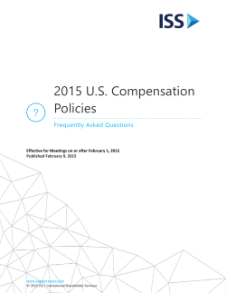 2015 US Compensation Policies - Institutional Shareholder Services