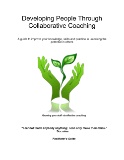 Developing People Through Collaborative Coaching Facilitators