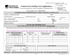 Natural Gas Fueling Card Application