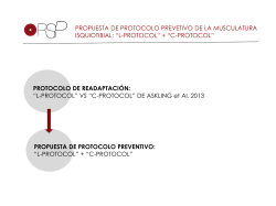 PROTOCOLO DE READAPTACI&Oacute;N: *L
